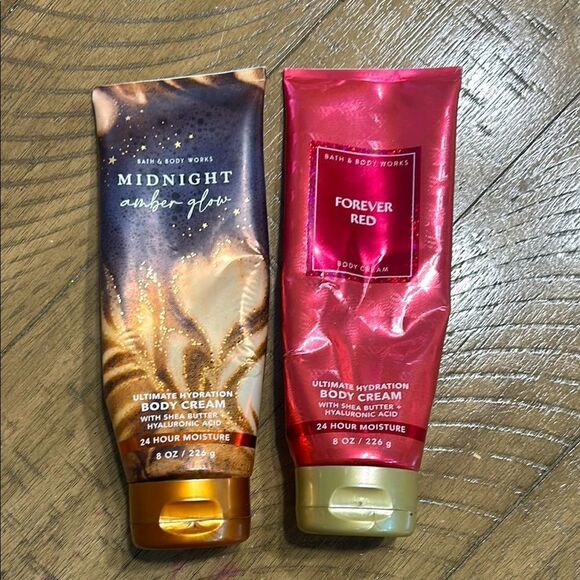 (3/$15) Bath & Body Works Lotion Midnight Amber Glow and Forever Red - Picture 1 of 4